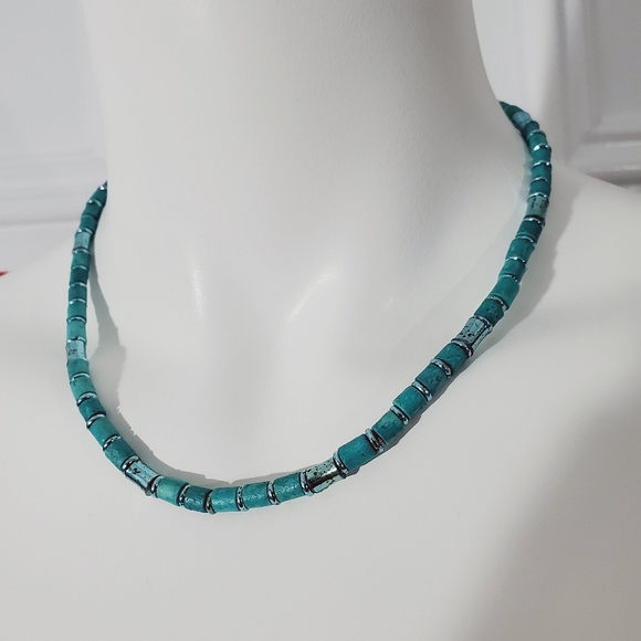 BOHO Teal Beach Choker - Picture 4 of 8